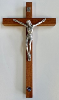 Walnut Crucifix with KofC emblem